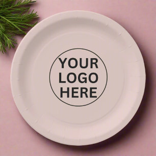 Branded Promotional Business Logo Blush Pink Papieren Bordje