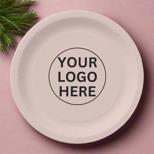 Branded Promotional Business Logo Blush Pink Papieren Bordje