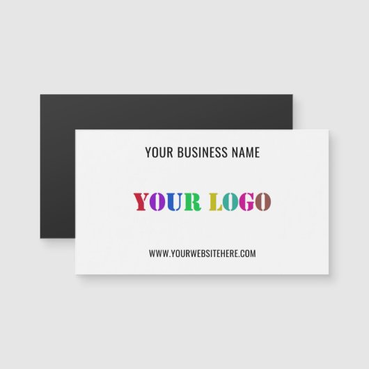 Branded Promotional Magnetic Business Card Example (Voorkant / Achterkant)