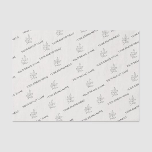Branded Small Business Minimalist Cream  Tissuepapier (Voorkant)