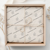 Branded Small Business Minimalist Cream  Tissuepapier