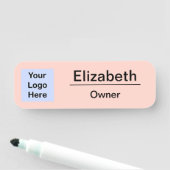 Branded Small Business Peach uw Logo hier Naamplaatje (In situ)