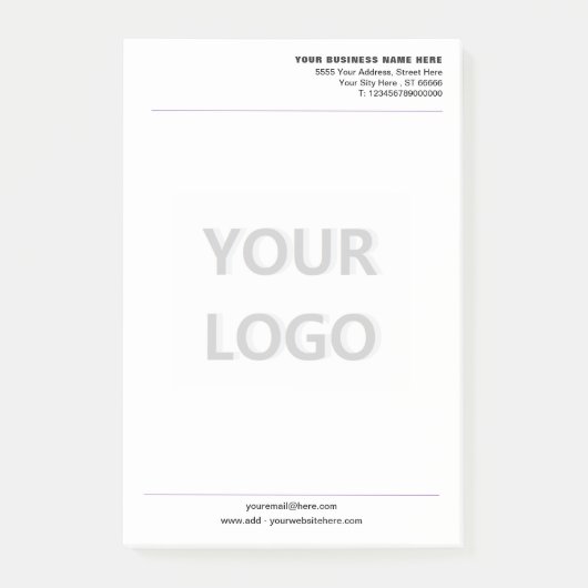 Branded Stationery Business Post-it® Notes Example (Voorkant)