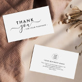 Branded Stylish Modern Thank You Business Inserts Visitekaartje