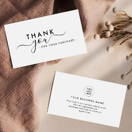 Branded Stylish Modern Thank You Business Inserts Visitekaartje