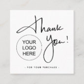 Branded Thank You Logo Modern Vierkante Visitekaartje (Voorkant)