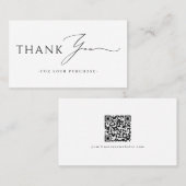 Branded Thank You QR Code website Visitekaartje (Voorkant / Achterkant)
