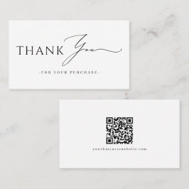 Branded Thank You QR Code website Visitekaartje