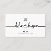Branded Thank You Social Media Promotional Visitekaartje (Voorkant)
