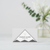 Branded Triangles op Silver Grey & White Visitekaartje (Staand voorkant)