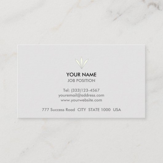 Branded Triangles op Silver Grey & White Visitekaartje (Achterkant)