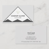 Branded Triangles op Silver Grey & White Visitekaartje (Voorkant / Achterkant)