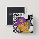 Branded Vierkante Button 5,1 Cm (Voorkant /achterkant)