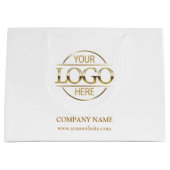 Branded White Gold Business Logo Promotionele Groot Cadeauzakje (Voorkant)