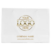 Branded White Gold Business Logo Promotionele Groot Cadeauzakje (Achterkant)