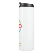 Branded White Gold Corporate Company Zakelijk Logo Thermosbeker (Geroteerd rechts)