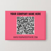 Branded Your QR Code and Text Promotional Button (Voorkant)