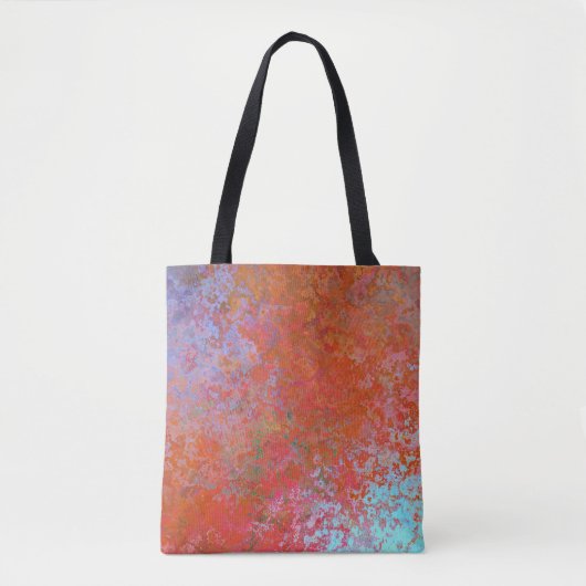 Brandelement Alcoholinkt Abstract Sinaasappel Tote Bag (Voorkant)