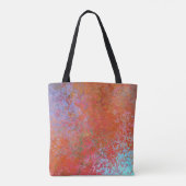 Brandelement Alcoholinkt Abstract Sinaasappel Tote Bag (Achterkant)