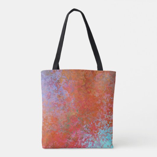 Brandelement Alcoholinkt Abstract Sinaasappel Tote Bag (Achterkant)