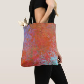 Brandelement Alcoholinkt Abstract Sinaasappel Tote Bag (Dichtbij)