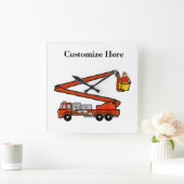 Brandemmer Truck Clock past het aan! Vierkante Klok (Huis)