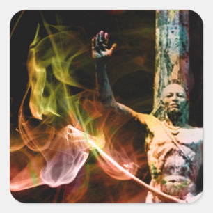 branden vierkante sticker