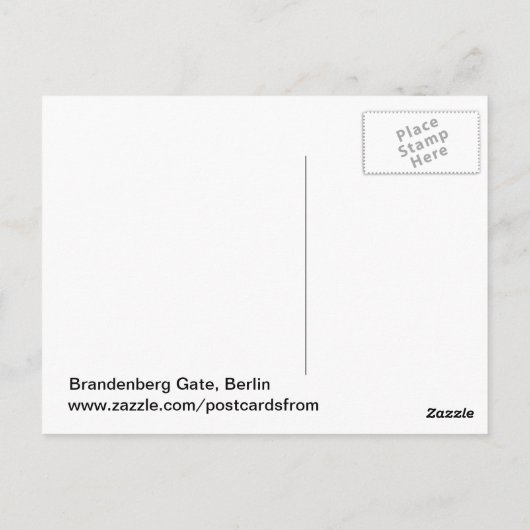 Brandenberg Gate Briefkaart (Achterkant)