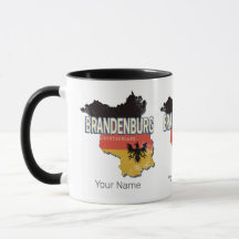Brandenburg Duitsland Retro State Kaart Vintage
