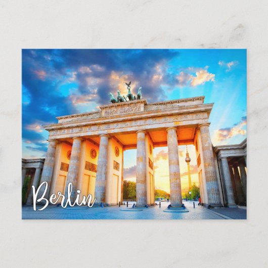 Brandenburg Gate, Berlijn, Duitsland Briefkaart (Voorkant)