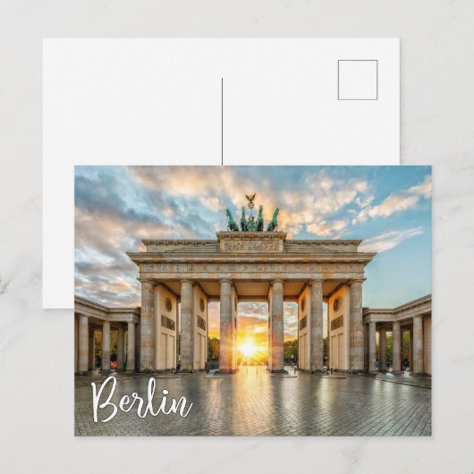 Brandenburg Gate, Berlijn, Duitsland Briefkaart (Voorkant / Achterkant)