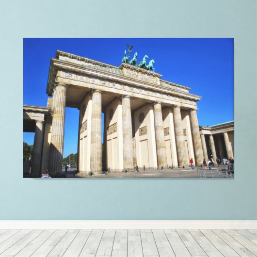 Brandenburg Gate, Berlijn, Duitsland Canvas Afdruk (Insitu (Houten vloer))