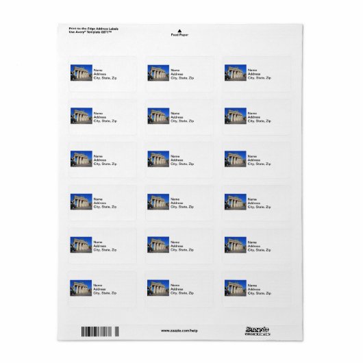 Brandenburg Gate, Berlijn, Duitsland Etiket (Full Sheet)