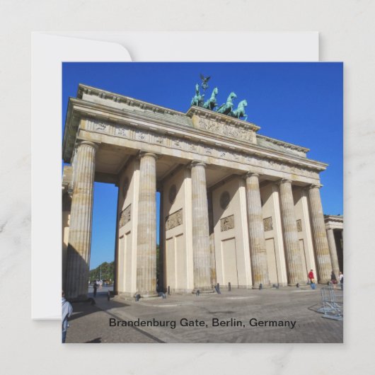Brandenburg Gate, Berlijn, Duitsland Kaart (Voorkant)
