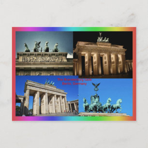Brandenburg Gate, Berlijn, Duitsland Montage Briefkaart