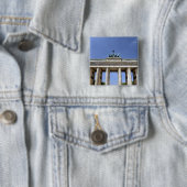 Brandenburg Gate, Berlijn, Duitsland Vierkante Button 5,1 Cm (In situ)