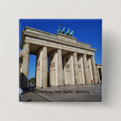 Brandenburg Gate, Berlijn, Duitsland Vierkante Button 5,1 Cm (Voorkant)