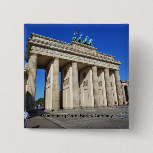 Brandenburg Gate, Berlijn, Duitsland Vierkante Button 5,1 Cm
