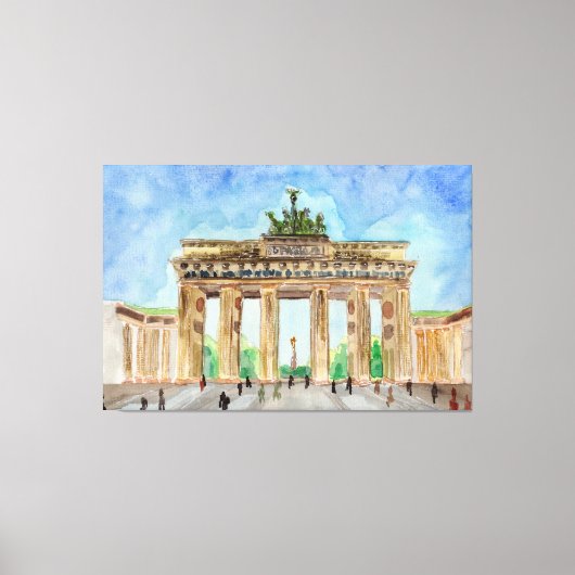 Brandenburg Gate Berlin Canvas Afdruk (Voorkant)