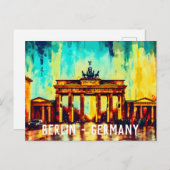 Brandenburg Gate Berlin Duitsland Briefkaart (Voorkant / Achterkant)