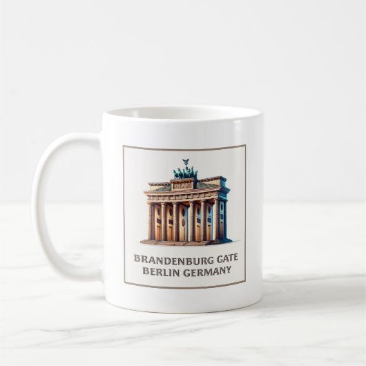 Brandenburg Gate Berlin Duitsland Koffiemok (Links)