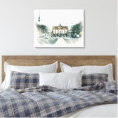 Brandenburg Gate Berlin Waterverf Painting Canvas Afdruk (Insitu (Slaapkamer))