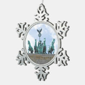 Brandenburg Gate - Brandenburger Tor Tin Sneeuwvlok Ornament (Rechts)
