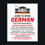 Brandenburg Gate, Duitse taalcursus Advert Flyer<br><div class="desc">Brandenburg Gate ,  de Duitse taalcursus Adverteren brochures van de winkel van het Visitekaartje .</div>