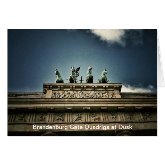 Brandenburg Gate Quadriga Berlin, Duitsland Kaart (Voorkant Horizontaal)