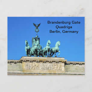 Brandenburg Gate Quadriga in Berlijn, Duitsland Briefkaart