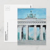 Brandenburg Gate Sketch Briefkaart (Voorkant / Achterkant)