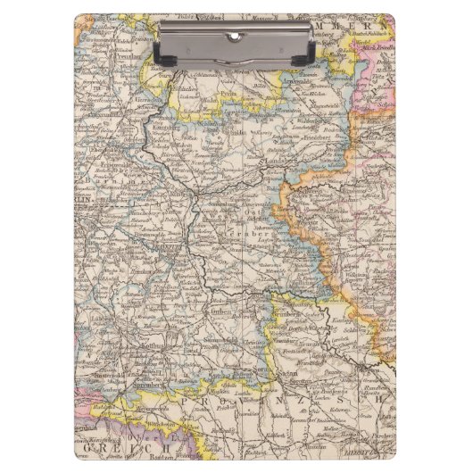 Brandenburg, Posen Atlas Map Klembord (Voorkant)