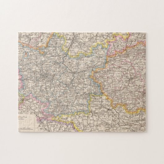 Brandenburg, Posen Atlas Map Legpuzzel (Horizontaal)