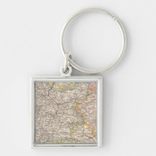 Brandenburg, Posen Atlas Map Sleutelhanger